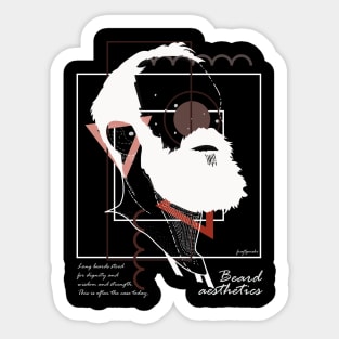 Beard aesthetics version 5 Sticker